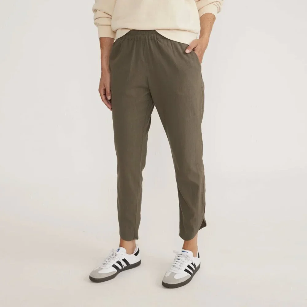 Marine Layer Allison Trouser Pants in Dusty Olive Green, size XS - Picture 1 of 11